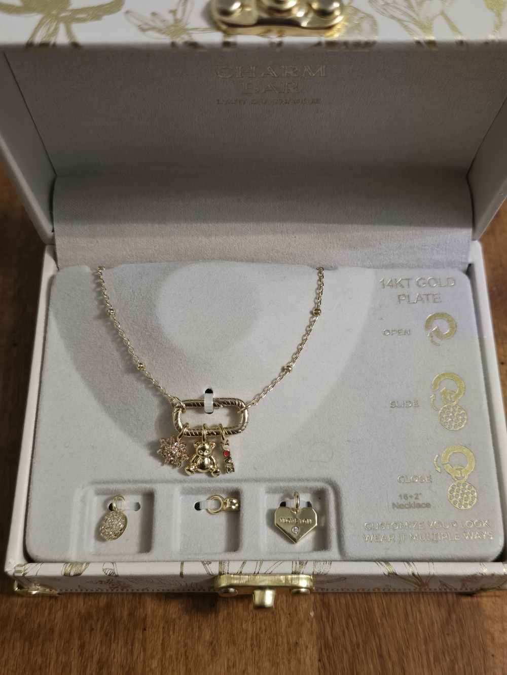 14kt Gold Plate Interchangeable Pendant Necklace - Gold